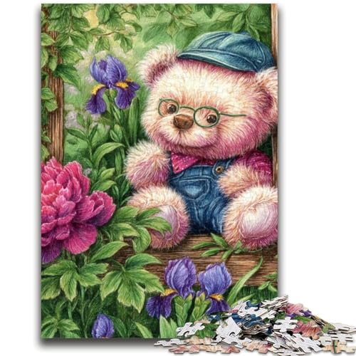 Cartoon-Teddybär, 1000-teiliges Puzzle für Erwachsene und Jugendliche, anspruchsvolles Spiel und Familienspiel, ganze Familie (50x75cm) von AADSAZA