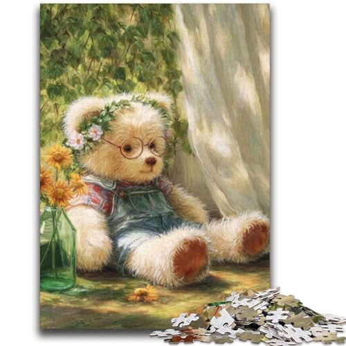 Cartoon-Teddybär-Puzzle für Teenager, 2000 Teile, Lernspielzeug, ganze Familie (70x100cm) von AADSAZA