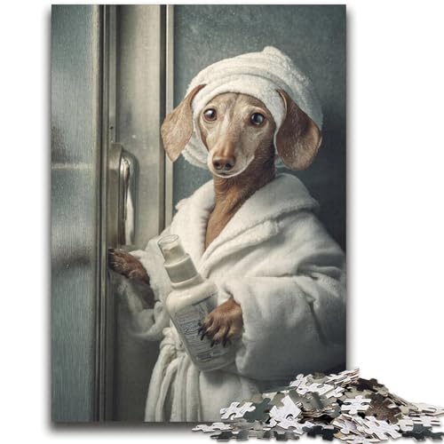 Chihuahua beim Baden, Puzzle für Erwachsene, 2000 Teile, Stressabbau, Zeitvertreib zu Hause, mit passendem Poster und Quizblatt (70x100cm) von AADSAZA