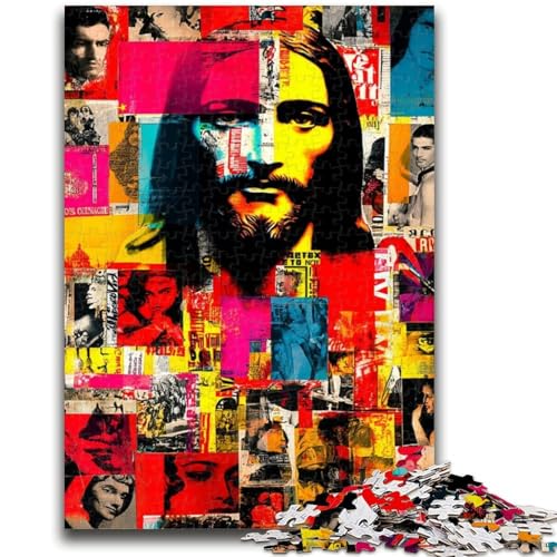 Christliche Kunst-Puzzles für Erwachsene, 1000 Teile, helfen dem Gehirn, süchtig machendes Spielzeug zu trainieren, um Geduld zu fördern, geeignet für Paare (38x26cm) von AADSAZA