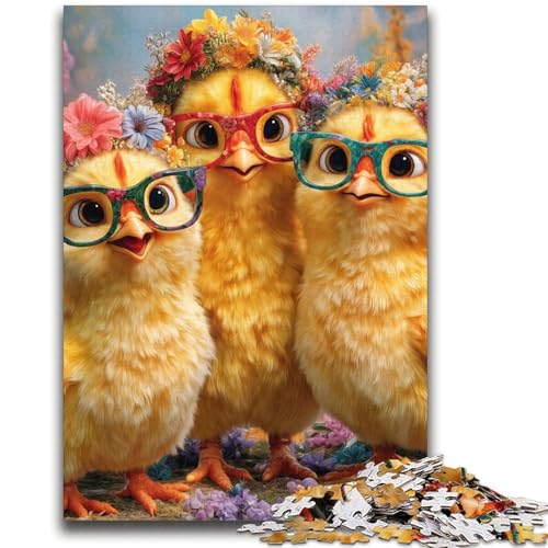 DREI kleine Hühner, 2000-teiliges Puzzle für Erwachsene, Geschenke, dekomprimierendes intellektuelles Lernspielzeug, perfekte Dekoration (70x100cm) von AADSAZA