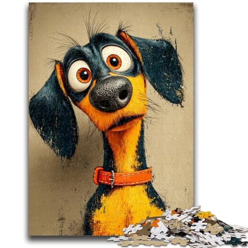 Dackel-Puzzle mit 1000 Teilen für Teenager, Geschenke, Quizspiel, Wanddekoration, einzigartige Geburtstags (50x75cm) von AADSAZA