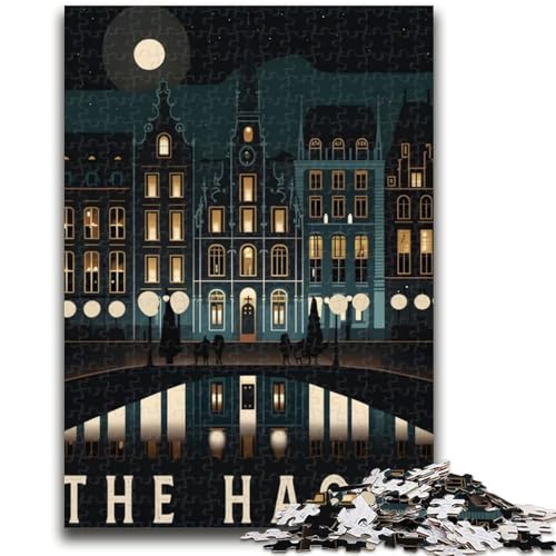 Den HAAG, Niederlande, 1000-teiliges Puzzle für Erwachsene, Lernspielzeug, Familienspiele mit passendem Poster und Quizblatt (38x26cm) von AADSAZA