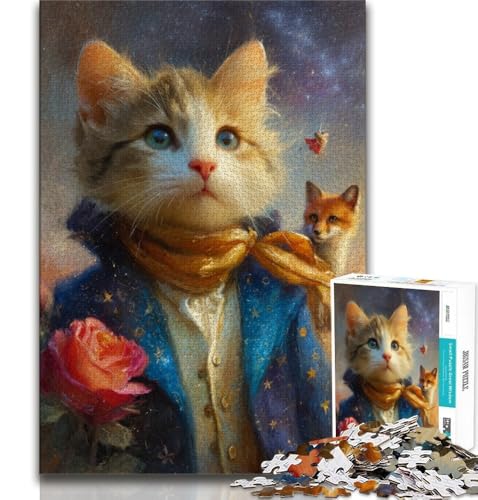 Der kleine Prinz, Hunde-Puzzle, 1000 Teile, Geschenk für Erwachsene, Familienspiel, Stressabbau, schwierige Herausforderung, tolle Geschenke und Spielzeuge (38x26cm) von AADSAZA