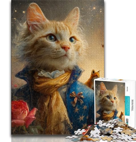 Der kleine Prinz, Hunde-Puzzle, 1000 Teile, für Teenager, Familienspiel zum Stressabbau, schwierige Herausforderung, Geschenke für Freunde und Familie (75x50cm) von AADSAZA