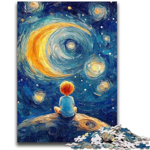 Der kleine Prinz des Nachthimmels, 1000-teiliges Puzzle für Erwachsene, Stressabbau, schwierige Herausforderung, geeignet als Schreibtischdekoration (50x75cm) von AADSAZA