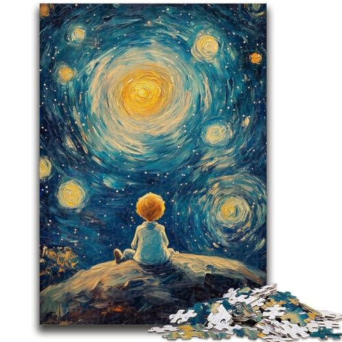 Der kleine Prinz des Nachthimmels, Puzzle für Erwachsene, anspruchsvoll zu vervollständigen, Aber EIN lustiges und humorvolles Geburtstagsgeschenk, Geschenk, Wandkunst (50x75cm) von AADSAZA