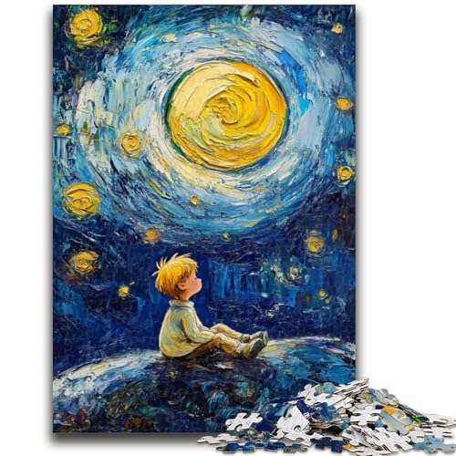 Der kleine Prinz des Nachthimmels, Puzzle für Teenager, 1000 Teile, Stressabbau, Zeitvertreib zu Hause, mit passendem Poster und Quizblatt (50x75cm) von AADSAZA
