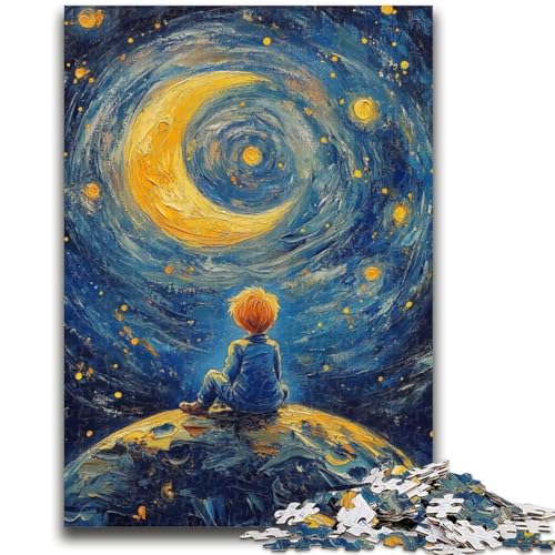 Der kleine Prinz des Nachthimmels, Puzzle mit 1000 Teilen für Erwachsene und Jugendliche, zum Zeitvertreib zu Hause mit vollständig ineinandergreifenden, zufällig geformten Teilen (50x75cm) von AADSAZA
