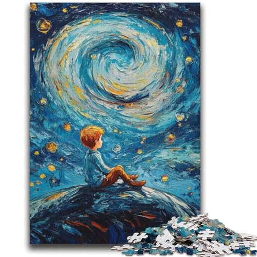 Der kleine Prinz des Nachthimmels, Puzzles für Erwachsene und Teenager, helfen dem Gehirn, süchtig machendes Spielzeug zu trainieren, um Geduld und Eltern-Kind-Interaktion zu fördern (70x100cm) von AADSAZA