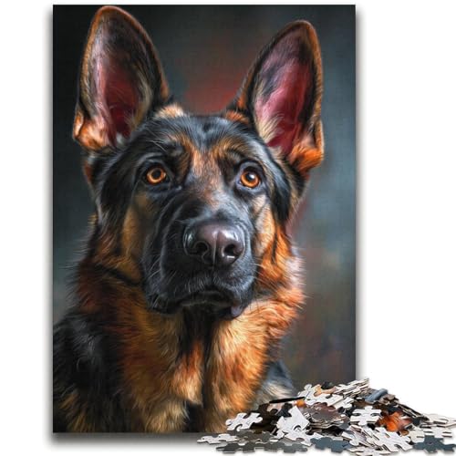 Deutscher Schäferhund-Puzzle für Erwachsene, 2000-teiliges Puzzle, Denkspiel, Wanddekoration, einzigartige Geburtstags (70x100cm) von AADSAZA
