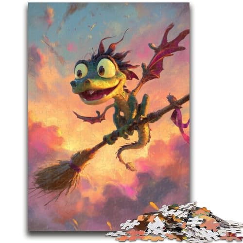 Dinosaur Wizard 1000-teiliges Puzzle für Teenager, anspruchsvolles Spiel und Familienspaß mit vollständig ineinandergreifenden, zufällig geformten Teilen (50x75cm) von AADSAZA