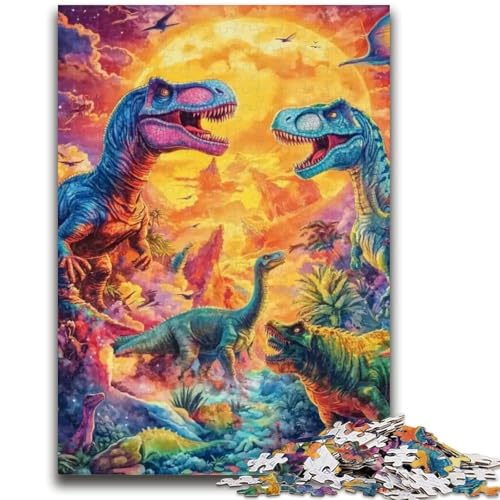 Dinosaurier-Puzzle mit 1000 Teilen für Erwachsene, Geschenk, Denkspiel, Wanddekoration, einzigartige Geburtstags (38x26cm) von AADSAZA