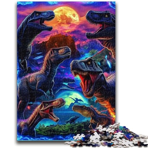 Dinosaurier-Puzzle mit 1000 Teilen für Erwachsene und Jugendliche, Denkspiel, Wanddekoration, einzigartige Geburtstags (38x26cm) von AADSAZA