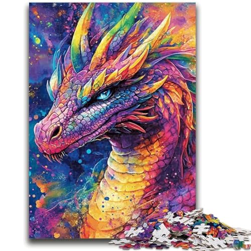 Drachenpuzzle mit 1000 Teilen für Erwachsene, anspruchsvolles Spiel und Familienspiel, ganze Familie (38x26cm) von AADSAZA
