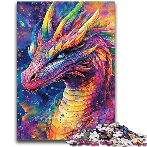 Drachenpuzzles für Erwachsene und Jugendliche, anspruchsvolles Spiel und Familienspiel, ganze Familie (50x75cm) von AADSAZA
