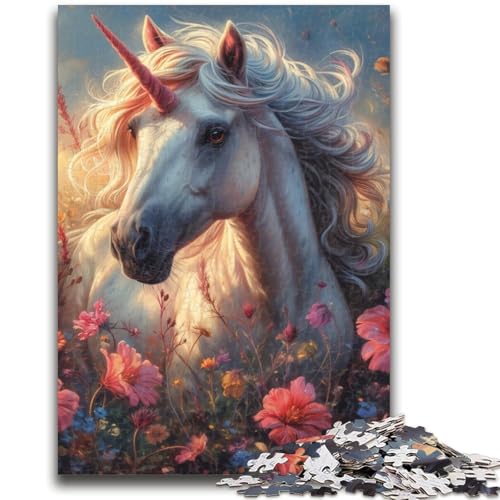 Dschungel-Einhorn-Puzzle für Erwachsene, 1000 Teile, zum Zeitvertreib zu Hause mit vollständig ineinandergreifenden, zufällig geformten Teilen (50x75cm) von AADSAZA