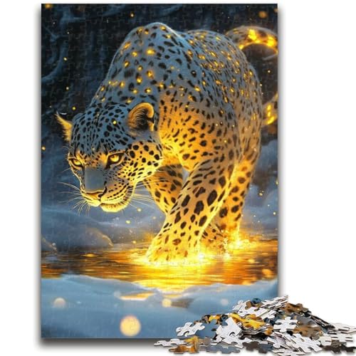 Dschungel-Leopard, 1000-teiliges Puzzle für Erwachsene und Jugendliche, Denkspiel, Wanddekoration, einzigartige Geburtstags (38x26cm) von AADSAZA