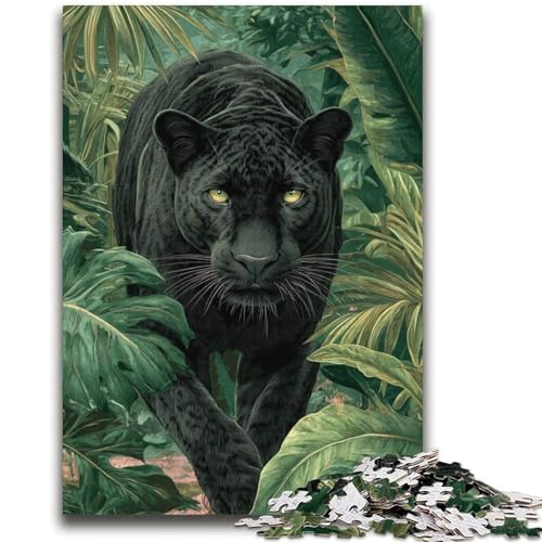 Dschungel-Panther-Puzzle für Erwachsene, anspruchsvolles Spiel und Familienspiel mit vollständig ineinandergreifenden, zufällig geformten Teilen (70x100cm) von AADSAZA