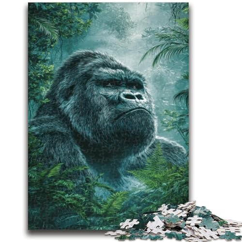 Dschungel-Schimpansen-Puzzle 1000 Teile für Erwachsene und Jugendliche, Spielzeug, Lernspiele, Stressabbau, tolle Geschenke und Spielzeuge (38x26cm) von AADSAZA