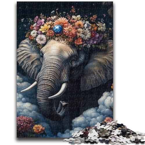 Elefanten-Puzzle für Erwachsene, 1000 Teile, anspruchsvolles Spiel und Familienspiel mit vollständig ineinandergreifenden, zufällig geformten Teilen (38x26cm) von AADSAZA