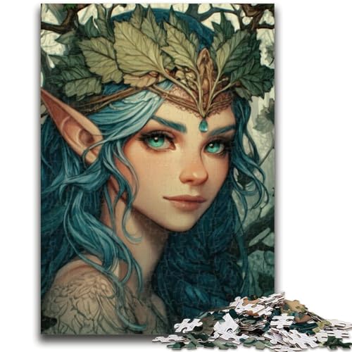 Elfenmädchen-Puzzle 1000 Teile für Teenager, Geschenke, Spielzeug, Lernspiele, Stressabbau, tolle Geschenke und Spielzeuge (38x26cm) von AADSAZA
