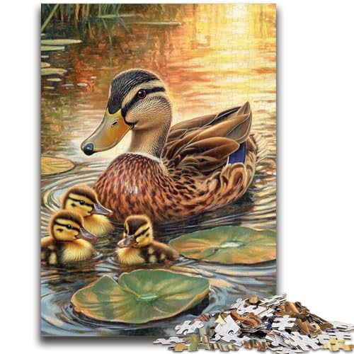 Enten-Puzzle 1000 Teile für Teenager, Geschenke, Spielzeug, Lernspiele, Stressabbau, tolle Geschenke und Spielzeuge (38x26cm) von AADSAZA