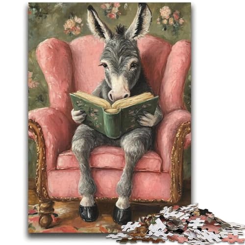 Esel-Lese-Puzzles für Erwachsene und Teenager, Puzzle, Spielzeug, Lernspiele, Stressabbau, tolle Geschenke und Spielzeuge (70x100cm) von AADSAZA