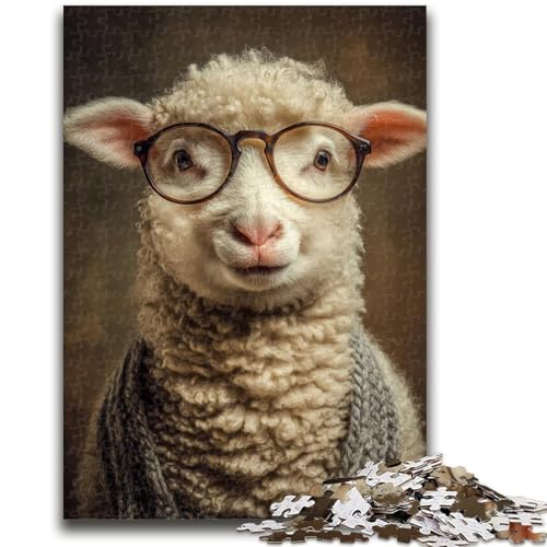 Esel mit Brille, Puzzle 1000 Teile, für Teenager, Geschenke, Quizspiel, Wanddekoration, einzigartige Geburtstags (38x26cm) von AADSAZA
