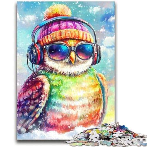 Eule hört Musik-Puzzles für Erwachsene und Jugendliche, 2000 Teile, hilft dem Gehirn, süchtig machendes Spielzeug zu trainieren, um Geduld zu fördern, tolles Geschenk (70x100cm) von AADSAZA