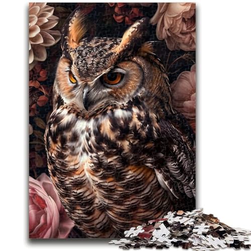 Eulen-Puzzle 1000 Teile für Erwachsene und Jugendliche, Spielzeug, Lernspiele, Stressabbau, tolle Geschenke und Spielzeuge (38x26cm) von AADSAZA