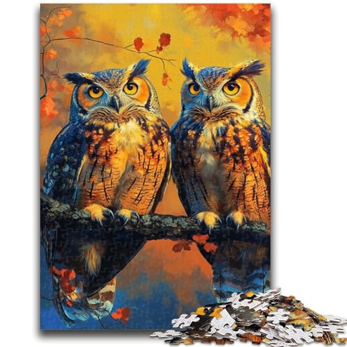 Eulen-Puzzle für Erwachsene, 1000 Teile, anspruchsvolles Spiel, Geschenke, ganze Familie (50x75cm) von AADSAZA
