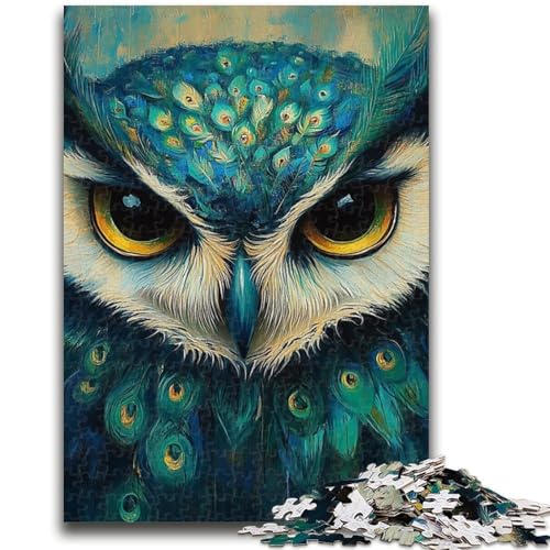 Eulen-Puzzle mit 1000 Teilen, Geschenk für Erwachsene, anspruchsvoll zu vervollständigen, Aber unterhaltsames und humorvolles Lernspiel zum Geburtstag (38x26cm) von AADSAZA