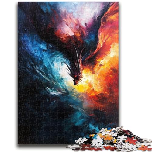 Fantasy-Drachen-Puzzle, 1000 Teile, für Teenager, Geschenke, Spielzeug, Lernspiele, Stressabbau, tolle Geschenke und Spielzeuge (38x26cm) von AADSAZA