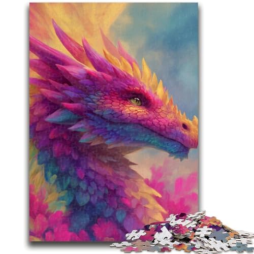 Fantasy-Drachen-Puzzle, 1000 Teile, für Teenager, Geschenke, Spielzeug, Lernspiele, Stressabbau, tolle Geschenke und Spielzeuge (38x26cm) von AADSAZA