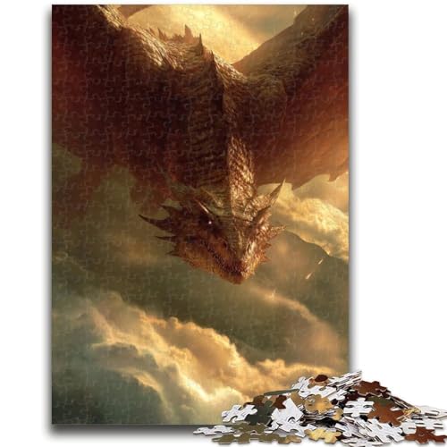 Fantasy-Drachen-Puzzle, 1000 Teile, für Teenager, Geschenke, Spielzeug, Lernspiele, Stressabbau, tolle Geschenke und Spielzeuge (38x26cm) von AADSAZA