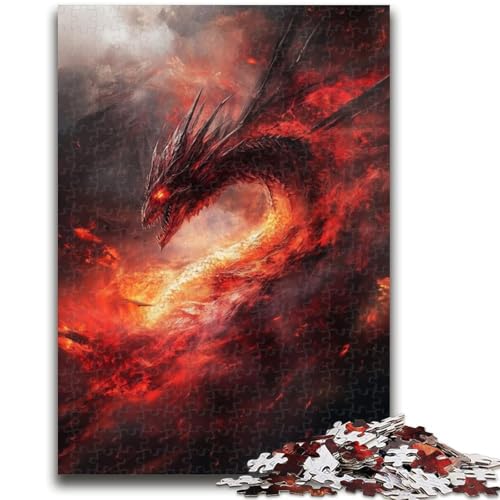 Fantasy-Drachen-Puzzle, 1000 Teile, für Teenager, Geschenke, Spielzeug, Lernspiele, Stressabbau, tolle Geschenke und Spielzeuge (38x26cm) von AADSAZA