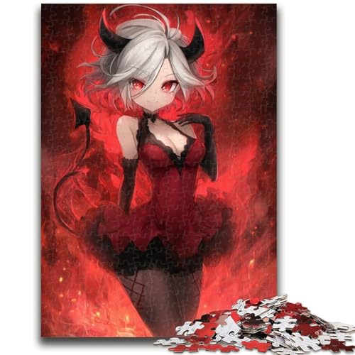 Fantasy Dragon Girl Puzzle 1000 Teile für Teenager-Geschenke, Spielzeug, Lernspiele, Stressabbau, tolle Geschenke und Spielzeuge (50x75cm) von AADSAZA