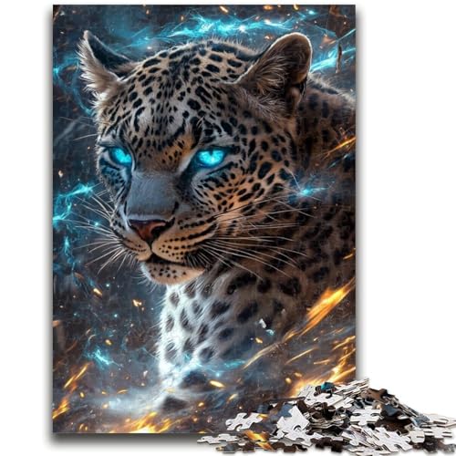 Fantasy Leopard 1000-teiliges Puzzle für Erwachsene, Geschenke, Denkspiel, Wanddekoration, einzigartige Geburtstags (38x26cm) von AADSAZA