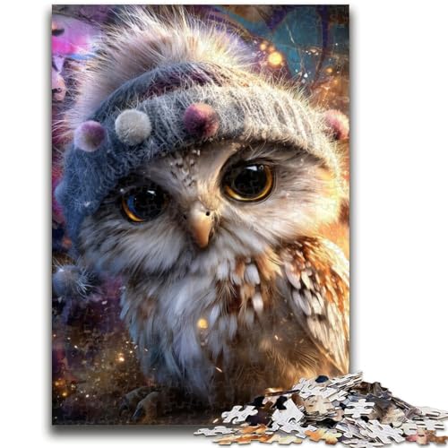 Fantasy Owl 1000-teiliges Puzzle für Erwachsene und Jugendliche, Lernspielzeug, Familienspiele, Geburtstagsgeschenk, Geschenke (38x26cm) von AADSAZA