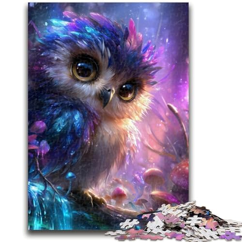 Fantasy Owl 1000-teiliges Puzzle für Teenager, Familienspiel zum Stressabbau, schwierige Herausforderung, tolle Geschenke und Spielzeuge (50x75cm) von AADSAZA