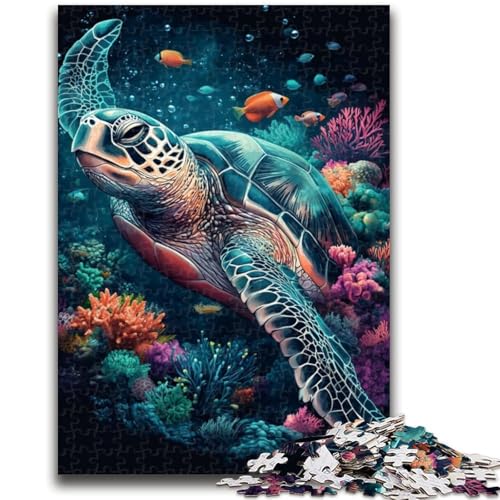 Fantasy Turtle 1000-teiliges Puzzle für Erwachsene und Jugendliche, Denkspiel, Wanddekoration, einzigartige Geburtstags (38x26cm) von AADSAZA