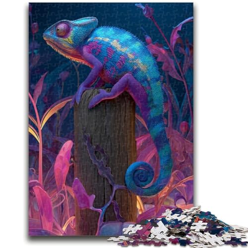 Farbchamäleon-Puzzle mit 1000 Teilen für Erwachsene, Geschenk, Denkspiel, Wanddekoration, einzigartige Geburtstags (38x26cm) von AADSAZA