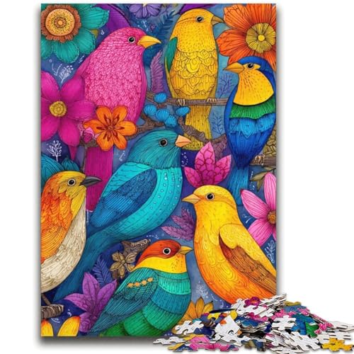 Farbiges Vogel-Puzzle, 2000 Teile, für Teenager, anspruchsvolle Familienaktivitätsspiele, DIY-Spielzeug für die Wanddekoration zu Hause, Geschenke (70x100cm) von AADSAZA