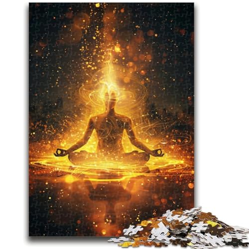 Flame Buddha Puzzle 1000 Teile für Teenager, hilft dem Gehirn beim Trainieren von süchtig machenden Spielzeugen, um Geduld zu fördern, einzigartiges Herausforderungsspiel (50x75cm) von AADSAZA