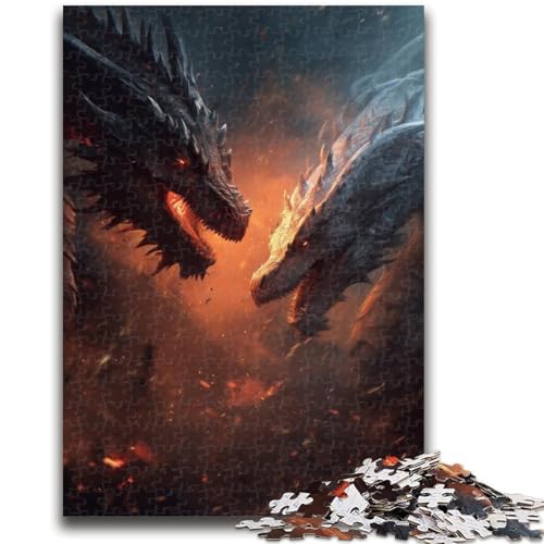 Fliegender Drache, Puzzle mit 1000 Teilen für Teenager, Denkspiel, Wanddekoration, einzigartige Geburtstags (50x75cm) von AADSAZA