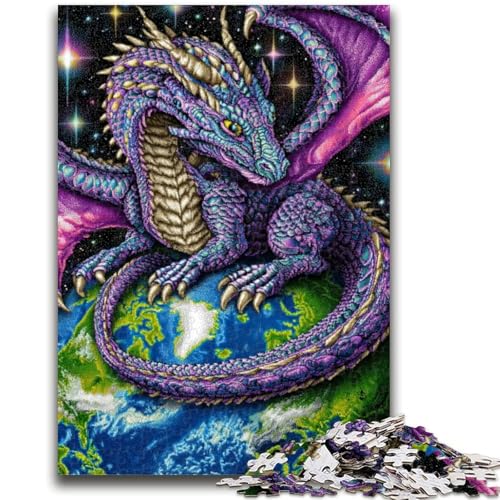 Fliegender Drache, der auf der Erde Steht, Puzzles für Teenager, 1000 Teile, hilft dem Gehirn, süchtig machendes Spielzeug zu trainieren, um Geduld zu fördern, EIN Kunstwerk (38x26cm) von AADSAZA