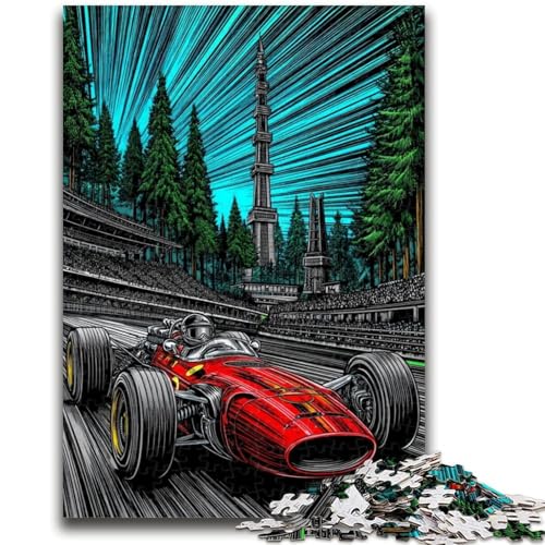 Formel-Renn-Puzzle für Teenager, 1000 Teile, anspruchsvolles Spielgeschenk, ganze Familie (38x26cm) von AADSAZA