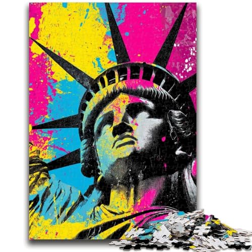 Freiheitsstatue, 1000-teiliges Puzzle für Jugendliche und Erwachsene, Spielzeug, Lernspiele, Stressabbau, tolle Geschenke und Spielzeuge (50x75cm) von AADSAZA