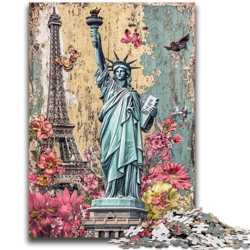 Freiheitsstatue-Puzzle für Teenager, 1000-teiliges Puzzle, Lernspiele, Wanddekoration, einzigartige Geburtstags (38x26cm) von AADSAZA